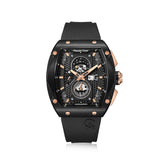 Alexandre Christie 6608MCRBRBA Black Rose Gold Chronograph Watch For Men