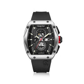 Alexandre Christie 6608MCRTBBA Silver Black Chronograph Watch For Men