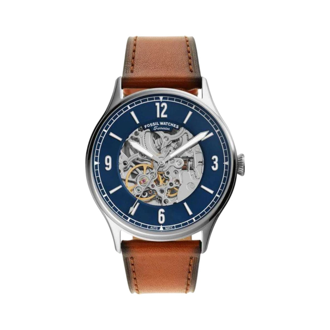 Fossil ME3179 Forrester Automatic Blue Skeleton Dial watch For Men