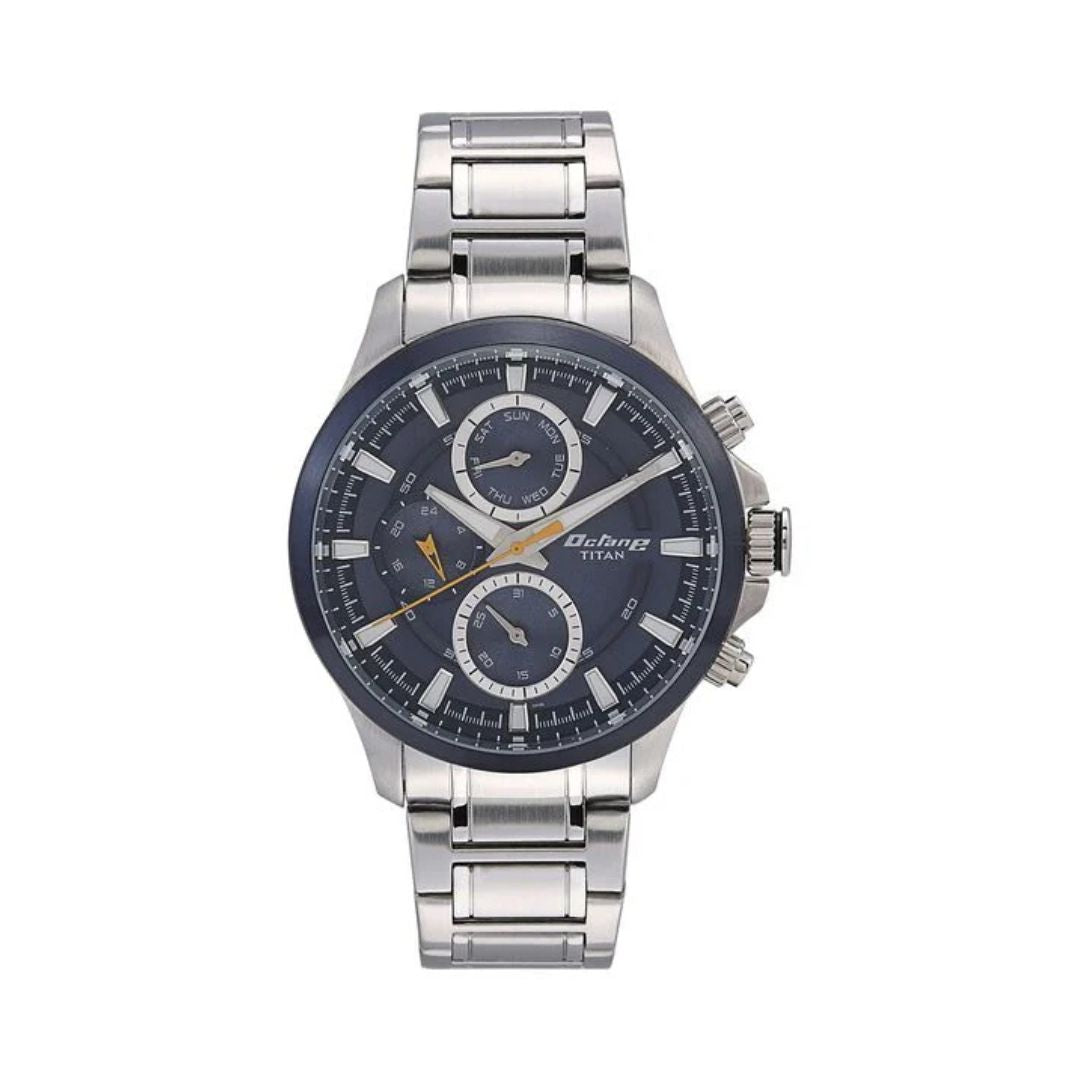 Titan 90104KM01 Octane Blue Dial Quartz Multifunction Stainless Steel TheKronoswatch