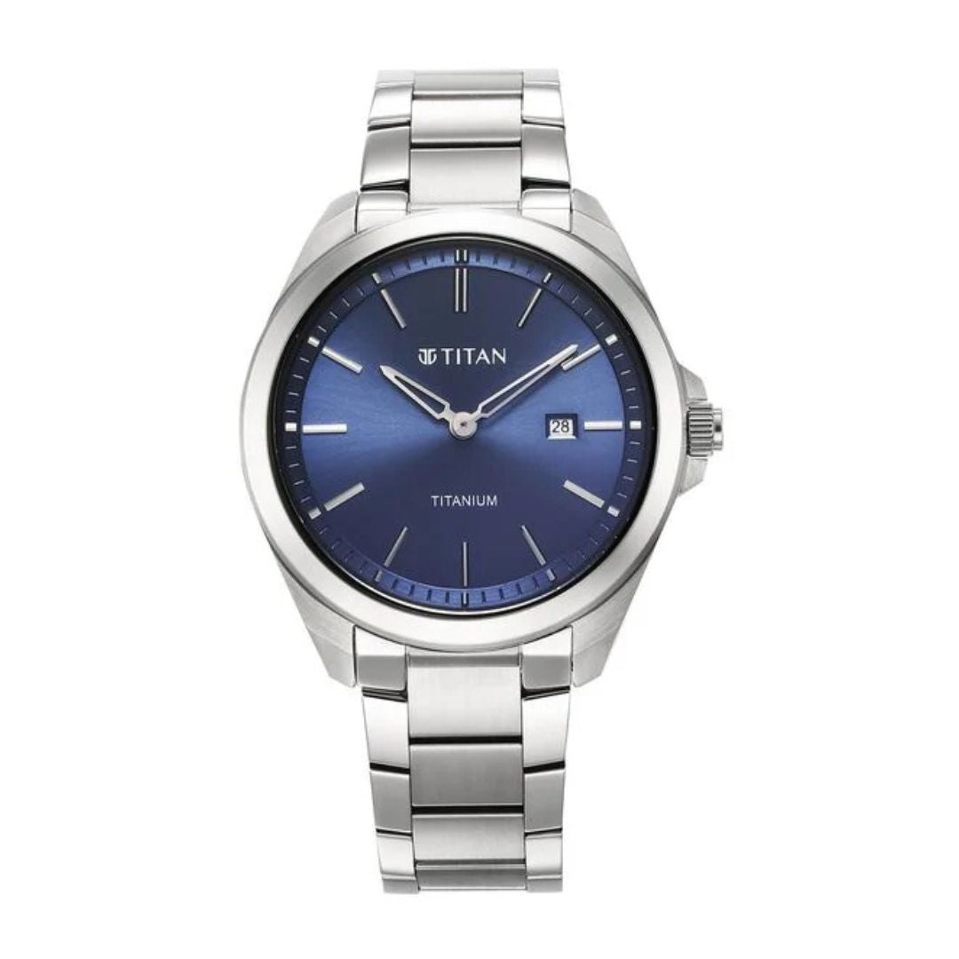 Titan steel watches blue dial new arrivals