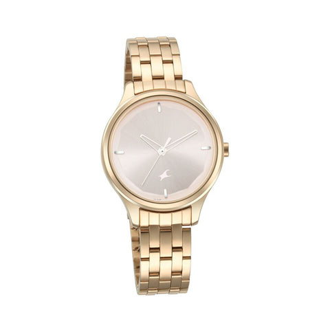 Fastrack 6248WM01 Stunners Quartz Analog Rose gold Dial Metal Strap Watch for Girls