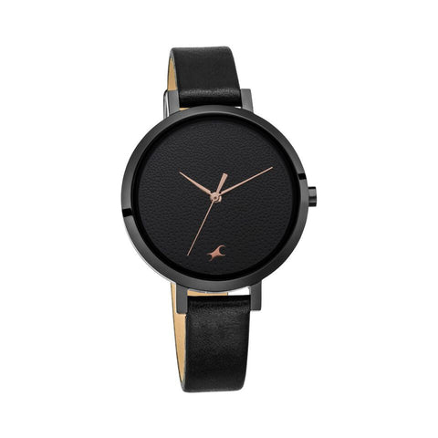 Fastrack 6230NL01 Paint Me Quartz Analog Black Dial Leather Strap Watch for Girls