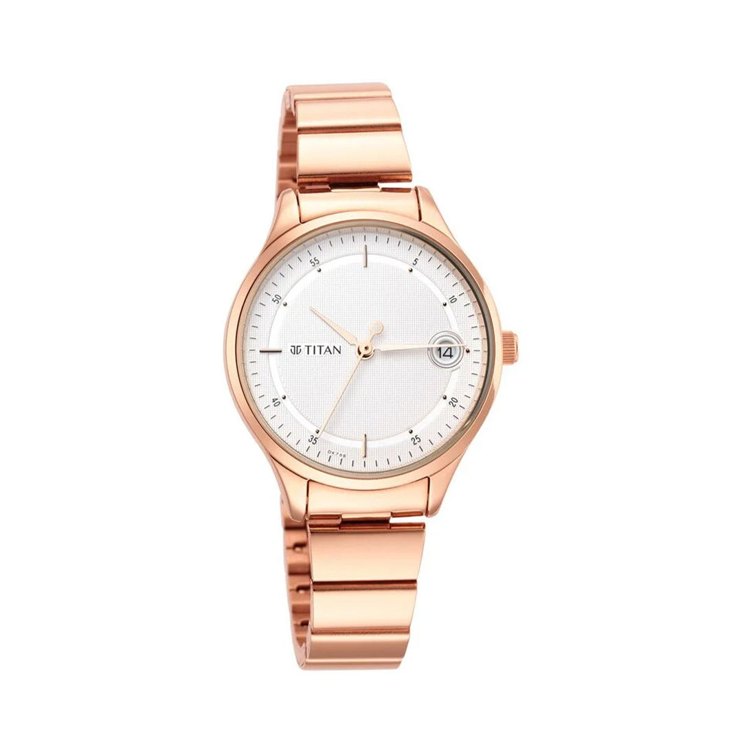 Titan 2649WM01 Workwear Silver Dial Women Watch With Stainless Steel Strap