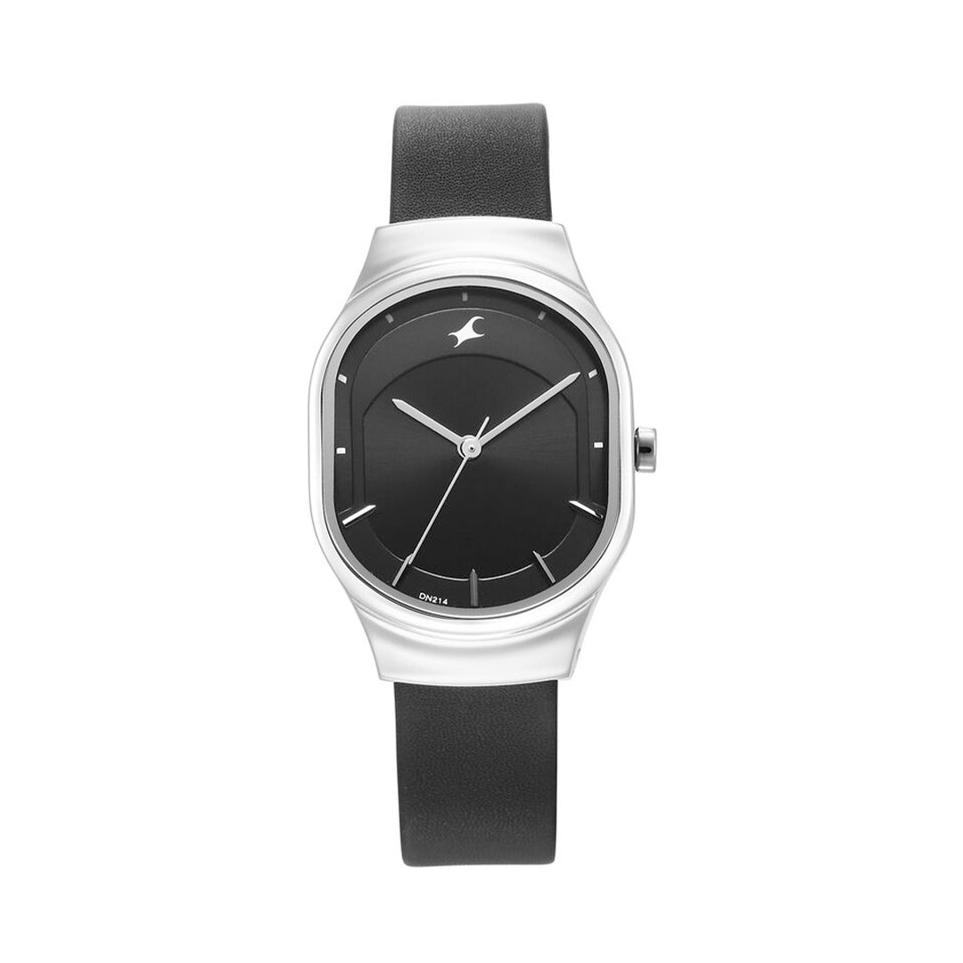 Fastrack 6283SL03 Snob X Black Dial Leather Strap Watch for Girls