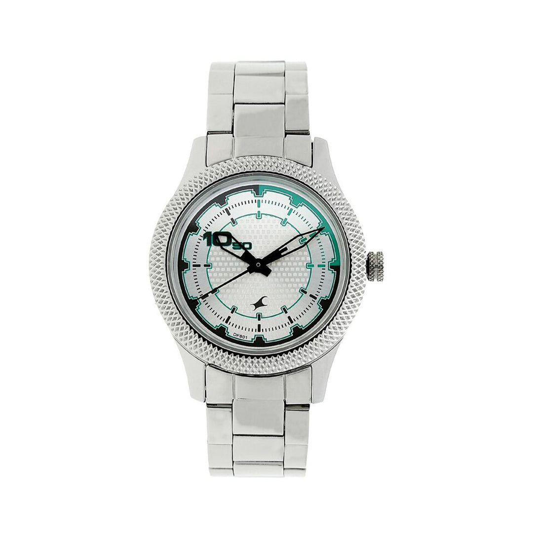 Fastrack 6158SM01 Quartz Analog Silver Dial Stainless Steel Strap Watch for Girls