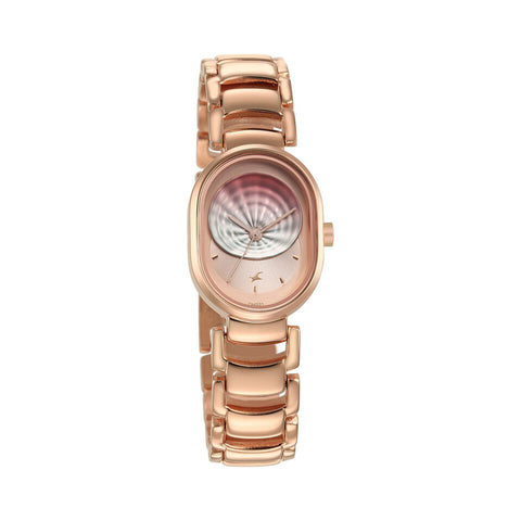 Fastrack 6274WM01 Uptown Retreat Quartz Analog Pink Dial Metal Strap Watch for Girls