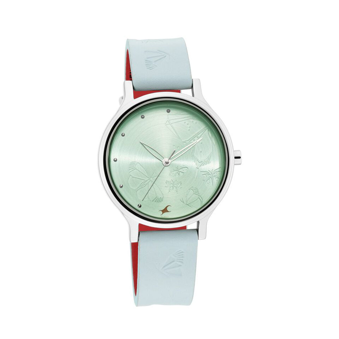 Fastrack 6189SL02 I Love Me Quartz Analog Blue Dial Leather Strap Watch for Girls