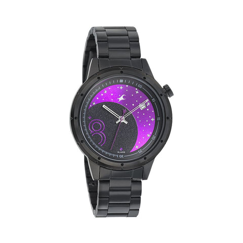 Fastrack 6291NM01 Space Rover Quartz Analog with Date Bicolour Dial Stainless Steel Strap Watch for Girls