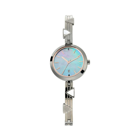 Titan 2606QM01 Raga Viva Mother of Pearl Dial Analog with Date Metal Strap Watch for Women