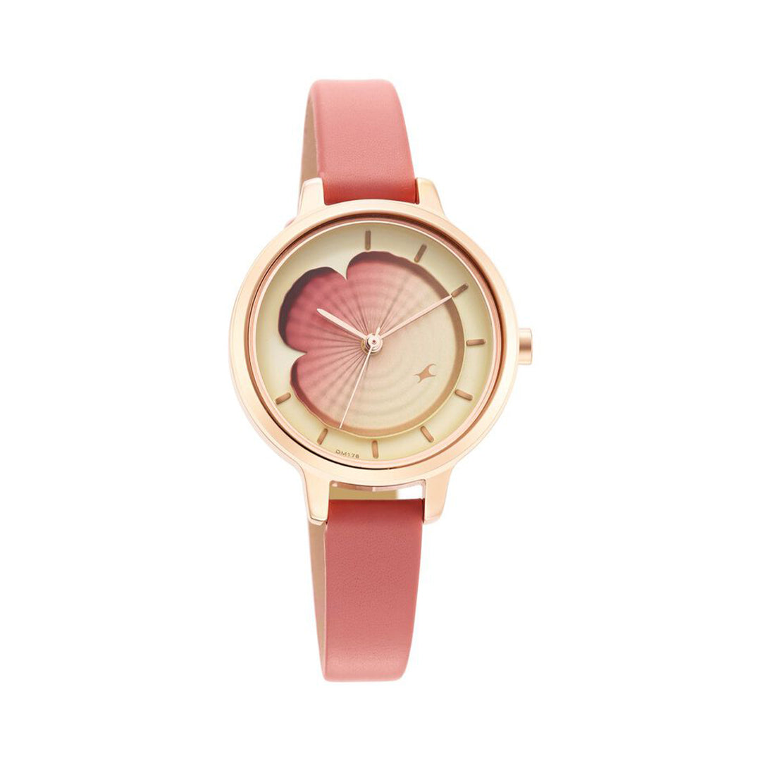Fastrack 6264WL01 Uptown Retreat Quartz Analog Multicoloured Dial Leather Strap Watch for Girls