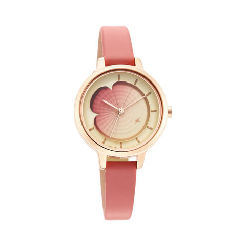 Fastrack 6264WL01 Uptown Retreat Quartz Analog Multicoloured Dial Leather Strap Watch for Girls