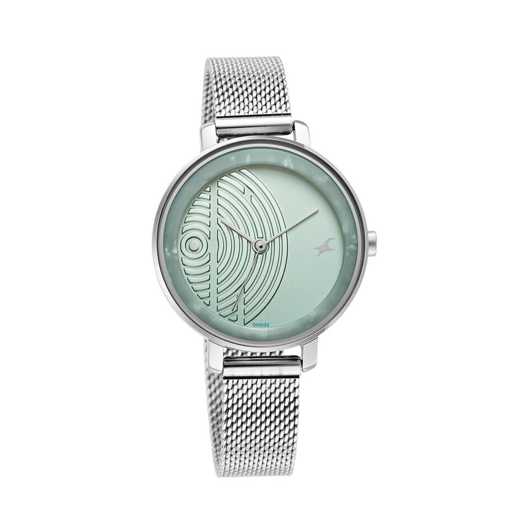 Fastrack 6278SM01 Younique Quartz Analog Blue Dial Stainless Steel Strap Watch for Girls