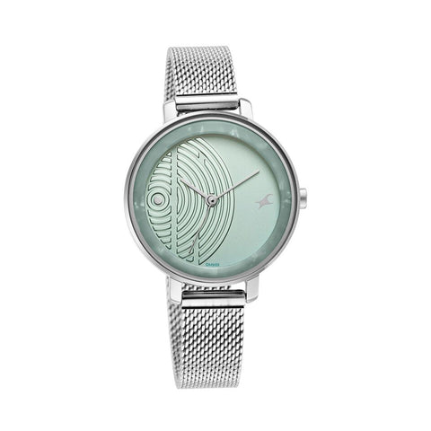 Fastrack 6278SM01 Younique Quartz Analog Blue Dial Stainless Steel Strap Watch for Girls