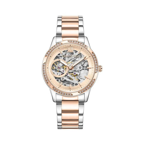 Kenneth Cole Automatic Rose Gold Dial Stainless Steel Strap Watch for Women KCWLL0016402LD