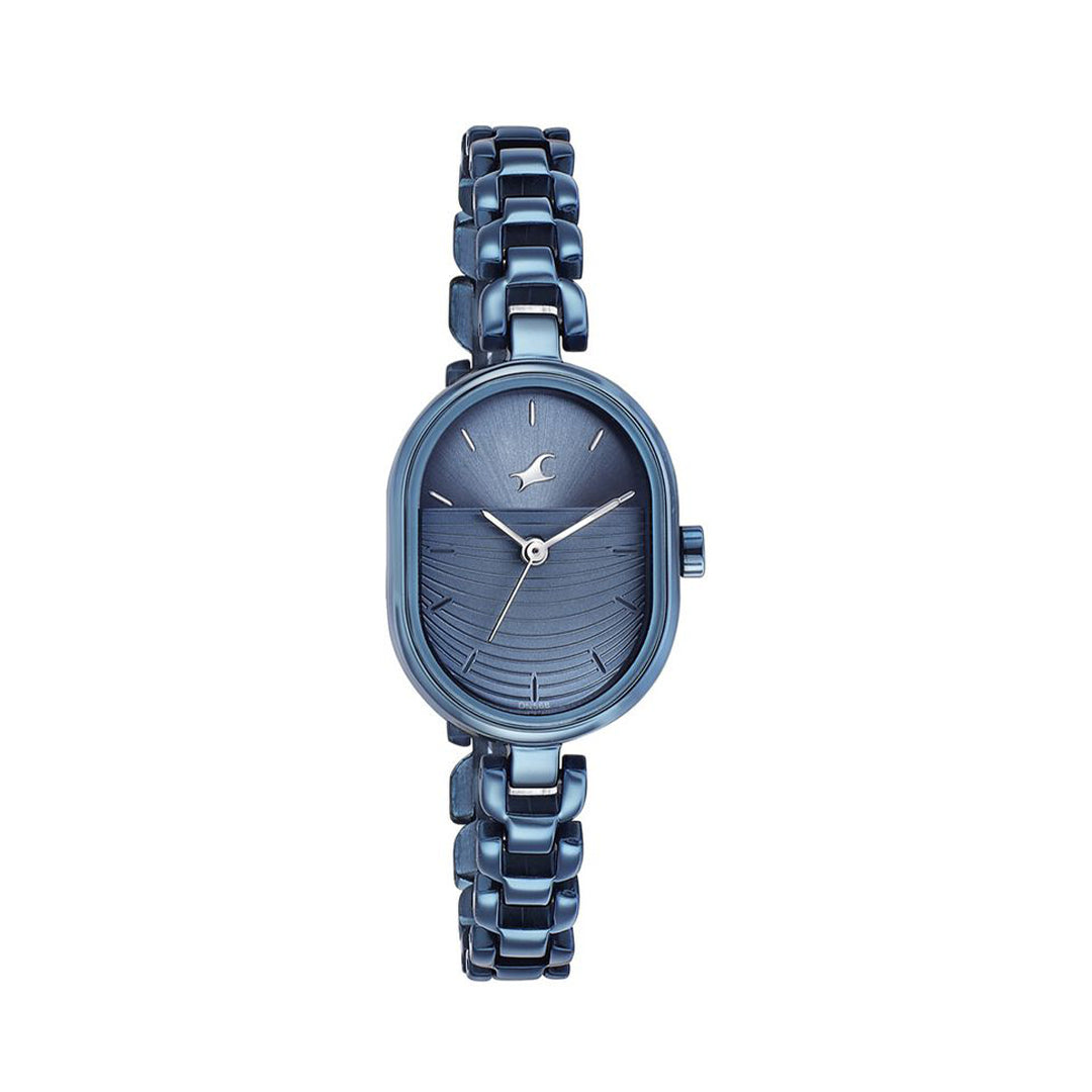Fastrack 6258QM01 Style Up Blue Dial Metal Strap Watch for Girls