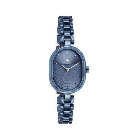 Fastrack 6258QM01 Style Up Blue Dial Metal Strap Watch for Girls