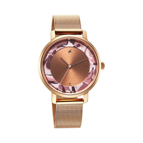 Fastrack 6287WM01 Urban Camo Brown Dial Watch for Girls