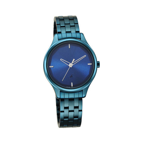 Fastrack 6248QM01 Stunners Quartz Analog Blue Dial Metal Strap Watch for Girls
