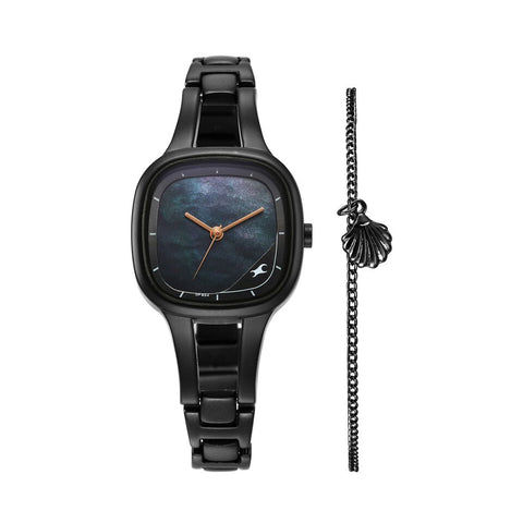 Fastrack 6147NM04 Pulse Quartz Analog Mother Of Pearl Dial Metal Strap Watch for Girls