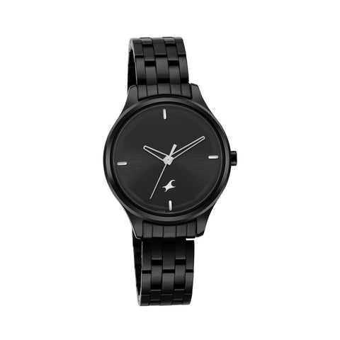 Fastrack 6248NM01 Stunners Quartz Analog Black Dial Metal Strap Watch for Girls