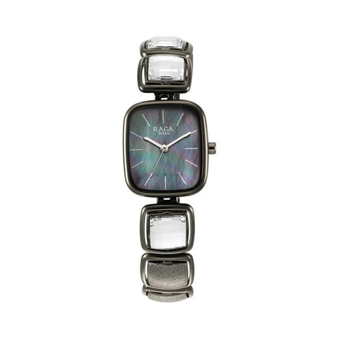 Titan 95136QM02 Raga Moments of Joy Grey Dial Analog Metal Strap Watch for Women