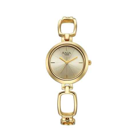 TITAN 2725YM01 Raga Champagne Dial Watch for Women