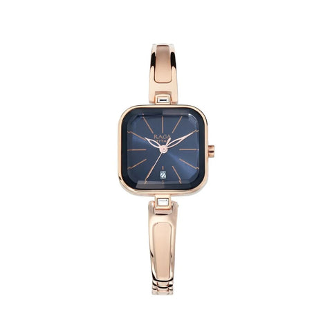 TITAN 2607WM02 Raga Viva Blue Dial Analog Date Metal Strap watch for Women