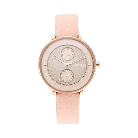 Titan 2651WL06 Pastel Dreams Brown Dial Analog Leather Strap watch for Women