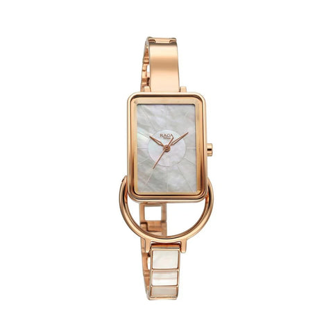 TITAN 95223WM01 Raga Power Pearls Quartz Analog Mother Of Pearl Dial Metal Strap Watch for Women