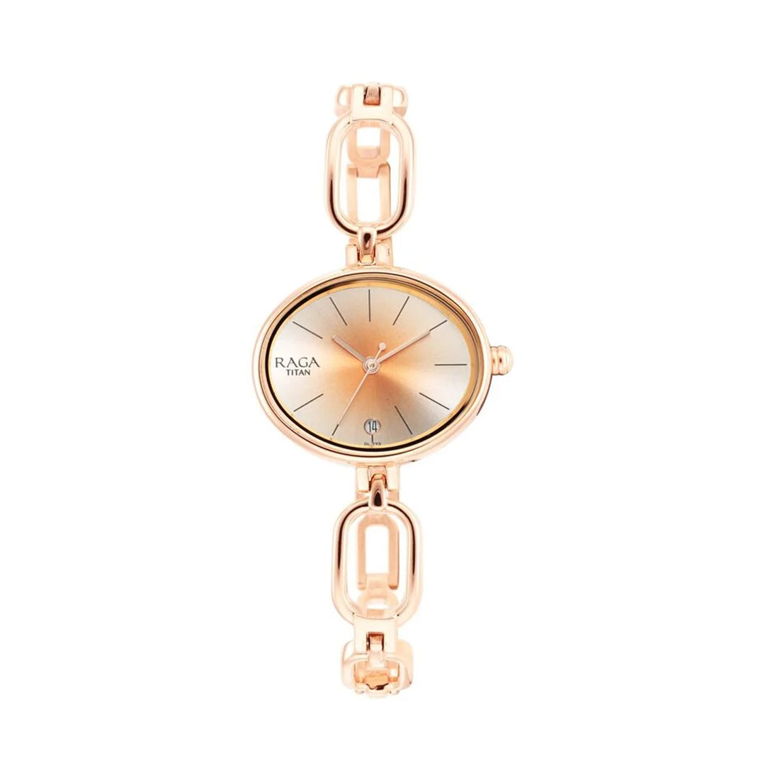 TITAN 2667WM01 Raga Viva Silver Dial Women Watch With Metal Strap