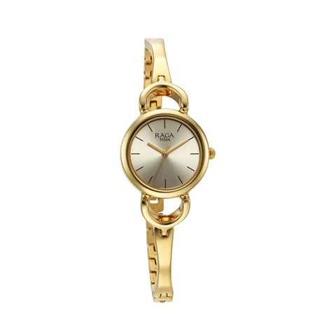 TITAN 2724YM01 Raga Champagne Dial Watch for Women