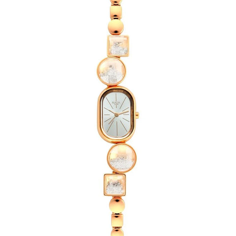 TITAN 95135WM01 Raga Moments of Joy White Dial Analog Metal Strap Watch for Women