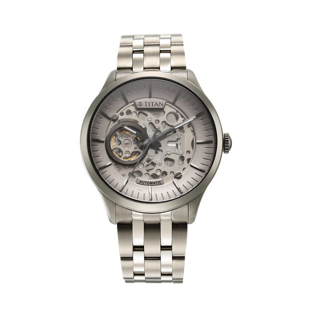 TITAN 90140TM01 Metal Mechanicals Anthracite Dial Analog Titanium Strap watch for Men