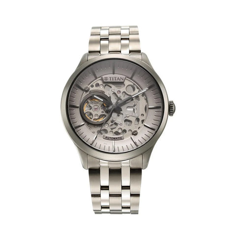 TITAN 90140TM01 Metal Mechanicals Anthracite Dial Analog Titanium Strap watch for Men