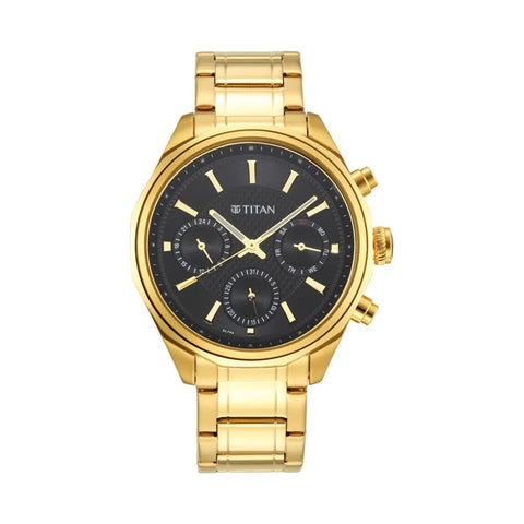 TITAN 1829YM01 Regalia Opulent Silver Dial Quartz Multifunction Stainless Steel Strap watch for Men