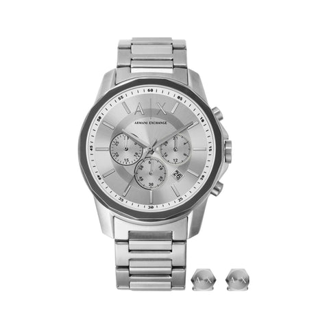 Armani Exchange AX7141 Silver Watch SET