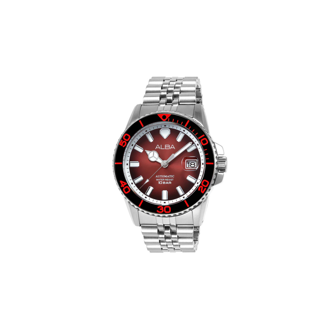 Alba AU4055X1 Burgundy Dial Automatic Watch