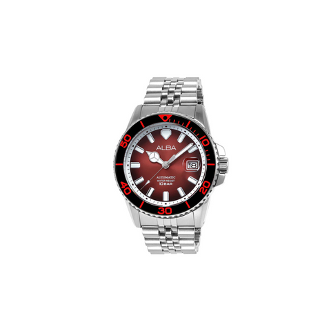 Alba AU4055X1 Burgundy Dial Automatic Watch
