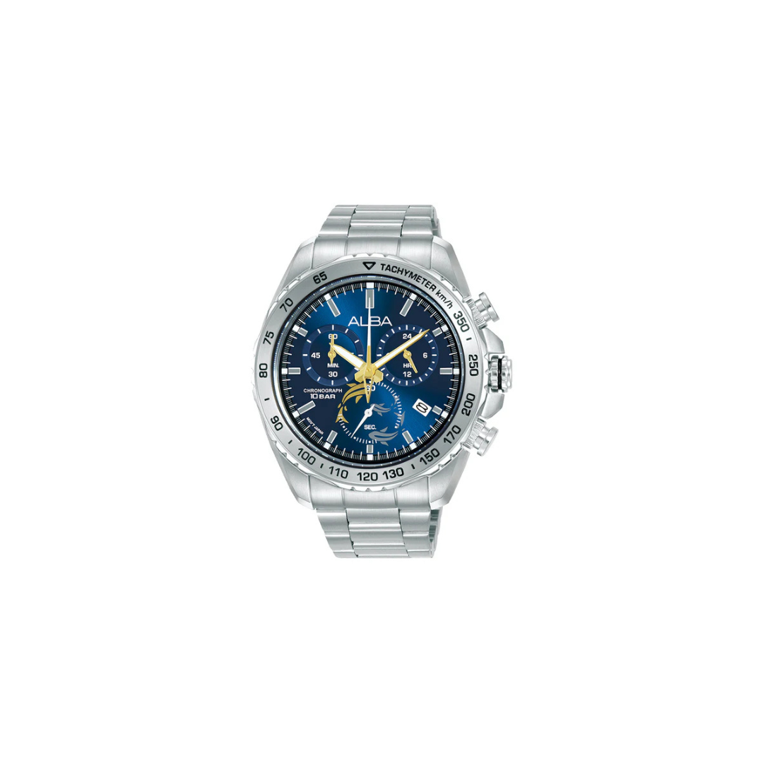 Alba AX7015X1 Metallic Deep Blue Dial Chronograph Watch
