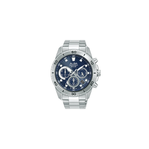 Alba AZ5013X1 Blue Dial Solar Chronograph Watch