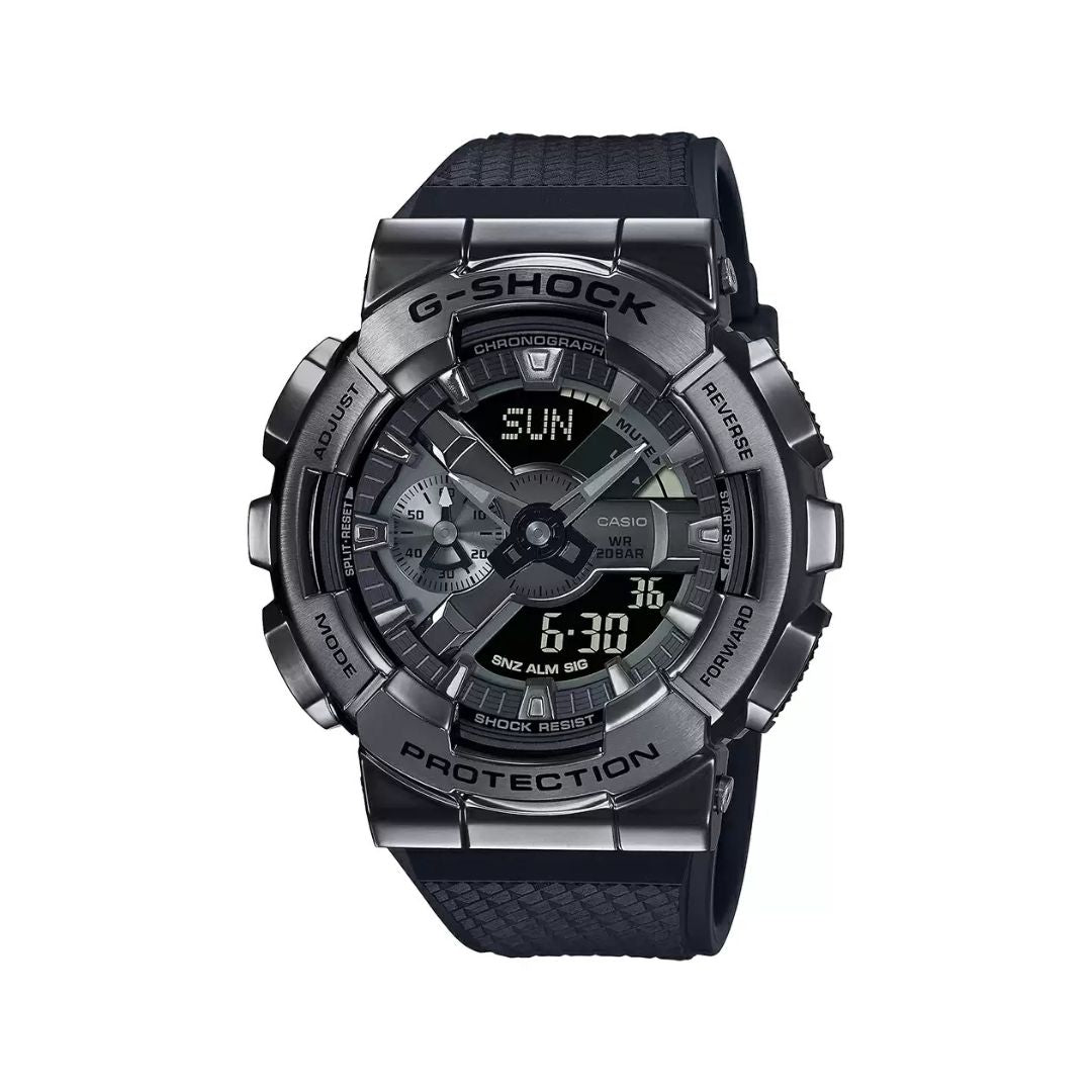CASIO G1370 G-SHOCK GM-110BB-1ADR Black IP Men's Watch