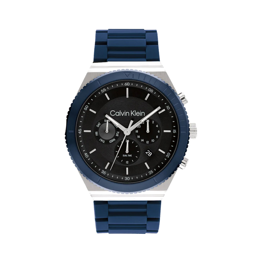 Calvin Klevin 25200307 Men's Black Chronograph Silicon Watch