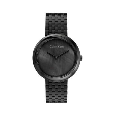 Calvin Klevin 25200323 Twisted Bezel Women's Mother Of Pearl Analog Stainless Steel Watch