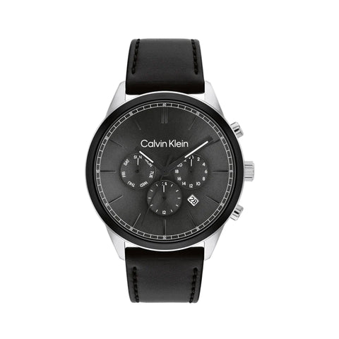 Calvin Klevin  25200379 Infinite Men's Grey Chronograph Leather Watch