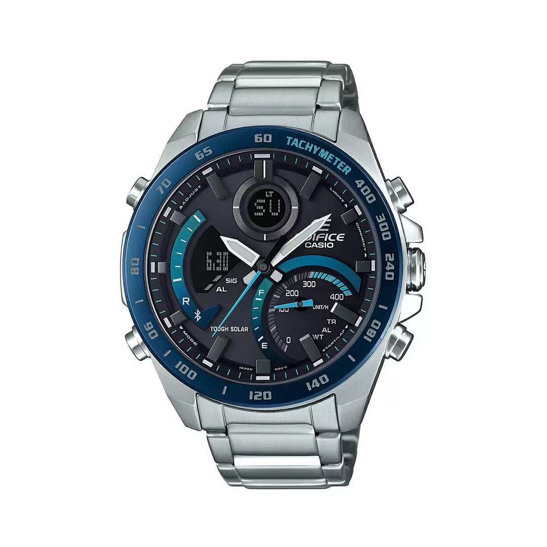 Casio EDIFICE ECB-900DB-1BDR - EX500 Silver Bluetooth Connect - Men's Watch