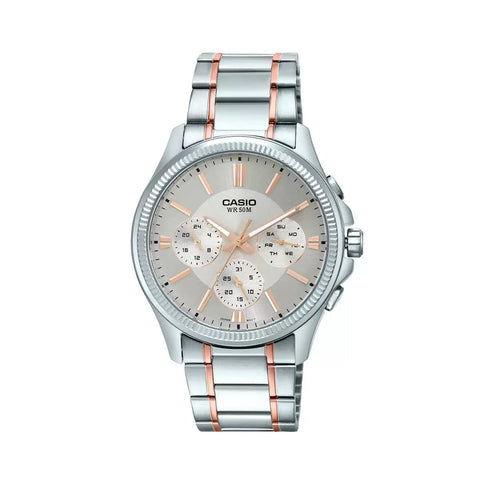 Casio ENTICER MEN MTP-1375HRG-7A2VIF - A1659 Two-Tone Multi-Dial - Men's Watch