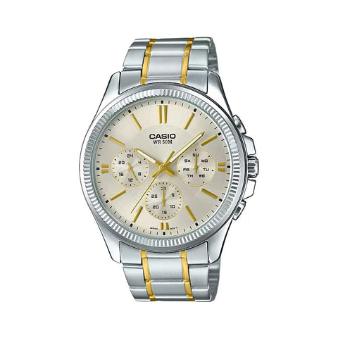 Casio ENTICER MEN MTP-1375HSG-9AVIF - A1657 Two-Tone Multi-Dial - Men's Watch