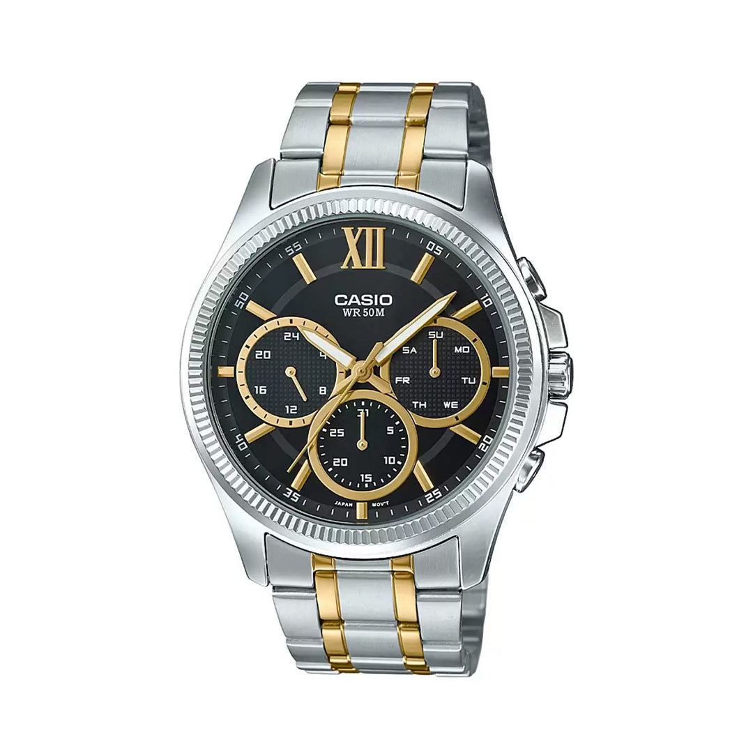 Casio ENTICER MEN MTP-E315HSG-1AVIF - A1775 Two-Tone Multi-Dial - Men's Watch