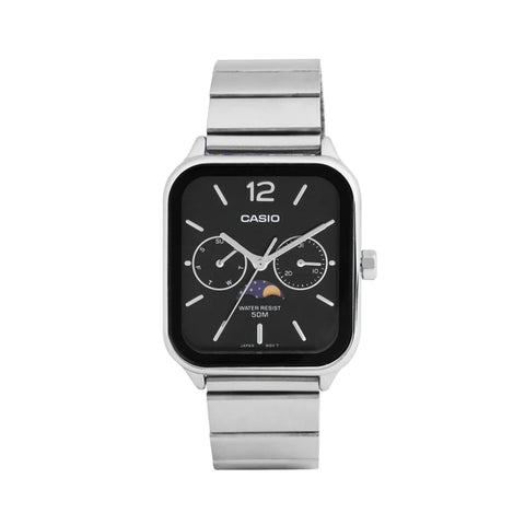 Casio Enticer A2181 - MTP-M305D-1AVDF Black Men's Chronograph Stainless Steel Watch